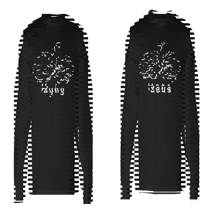 ハリネズミかわいいハリネズミハググラフィック Hedgehugs 長袖Tシャツ