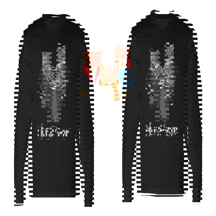 ハリーポッター 子猫 猫好きへのギフト かわいいポッター猫 長袖Tシャツ