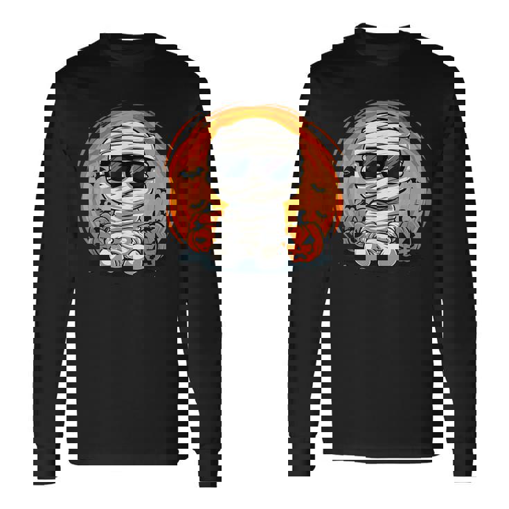 ハロウィン コスチューム ミイラ 怖い パンプキン ランタン コウモリ ゴースト 長袖Tシャツ