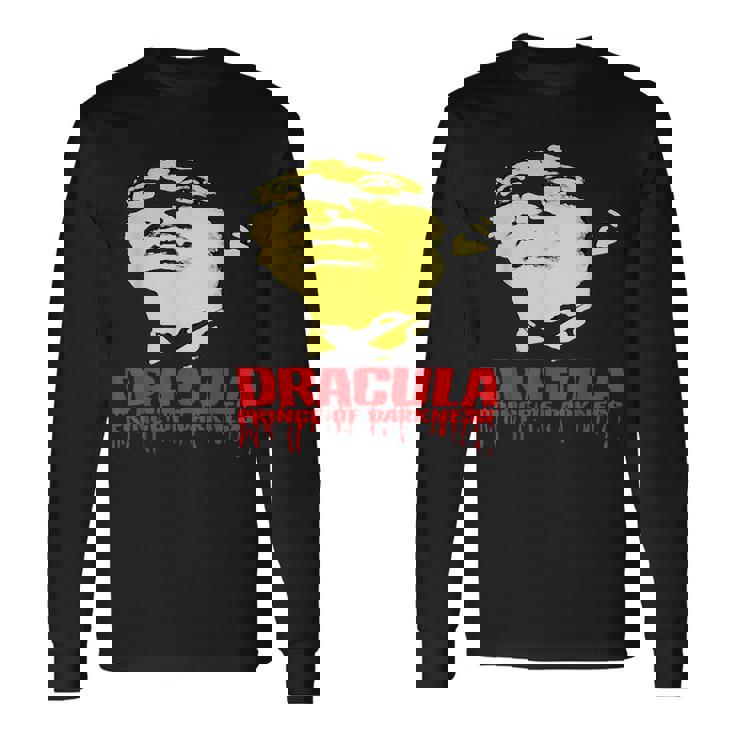 ハロウィン ホラー ドラキュラ ヴァンパイア ヴィンテージ コミックブック ムービー 長袖Tシャツ