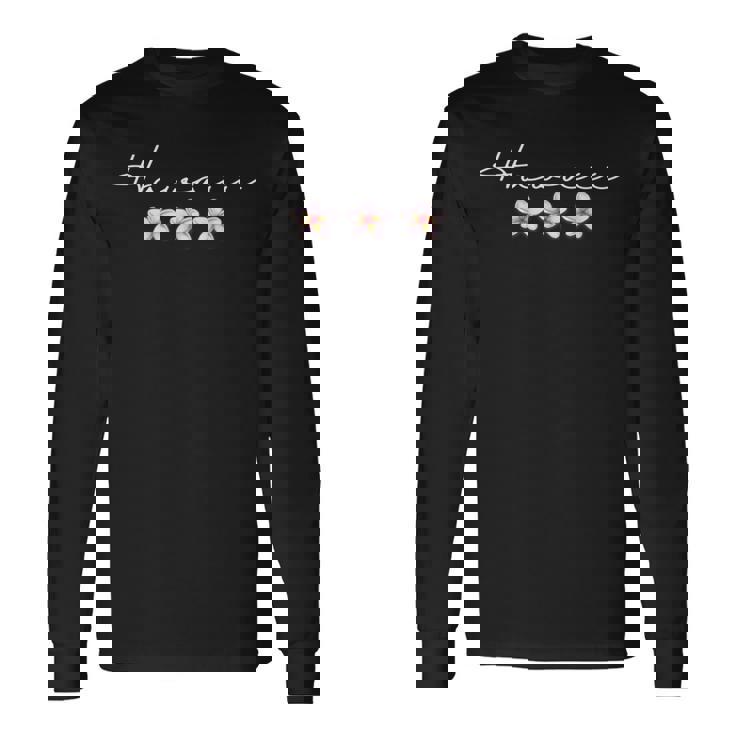 ハワイ ハワイアン プルメリア バケーション ルアウシャツ 長袖Tシャツ