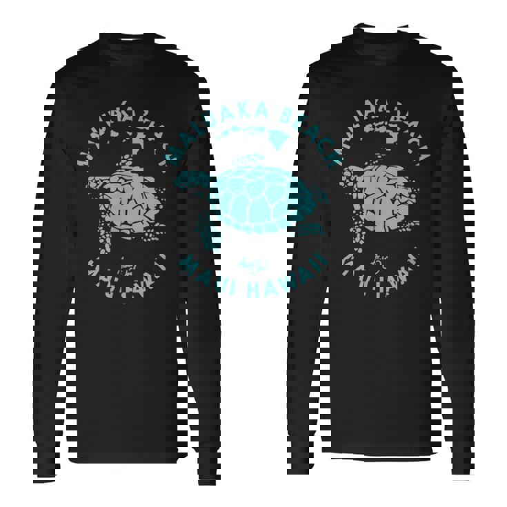 ハワイ ホヌ ウミガメ マルカビーチ マウイ 長袖Tシャツ