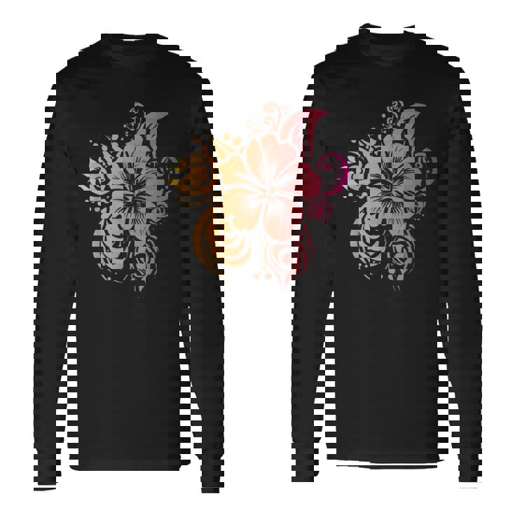 ハワイアン トライバル ハイビスカスシャツ ハワイアン トライバル 長袖Tシャツ