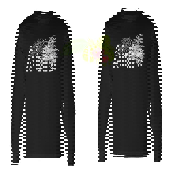 ハワイ島発アロハ フラワースピリットを感じる アロハ 長袖Tシャツ