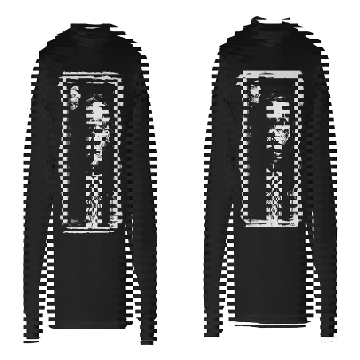 ハワード・フィリップス アート キム・ディアス・ホルム 絵 インク クトゥルフ Hpl Cthulhu Howard 長袖Tシャツ