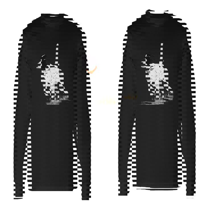 ハンターのためのバードハンティング メンズ イングリッシュポインター ドッググラフィック 長袖Tシャツ