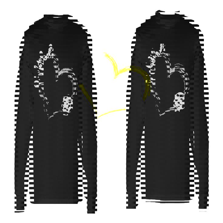 ハート ピックルボール ラブパドル スポーツ ピックルボール 長袖Tシャツ ギフトのアイデア