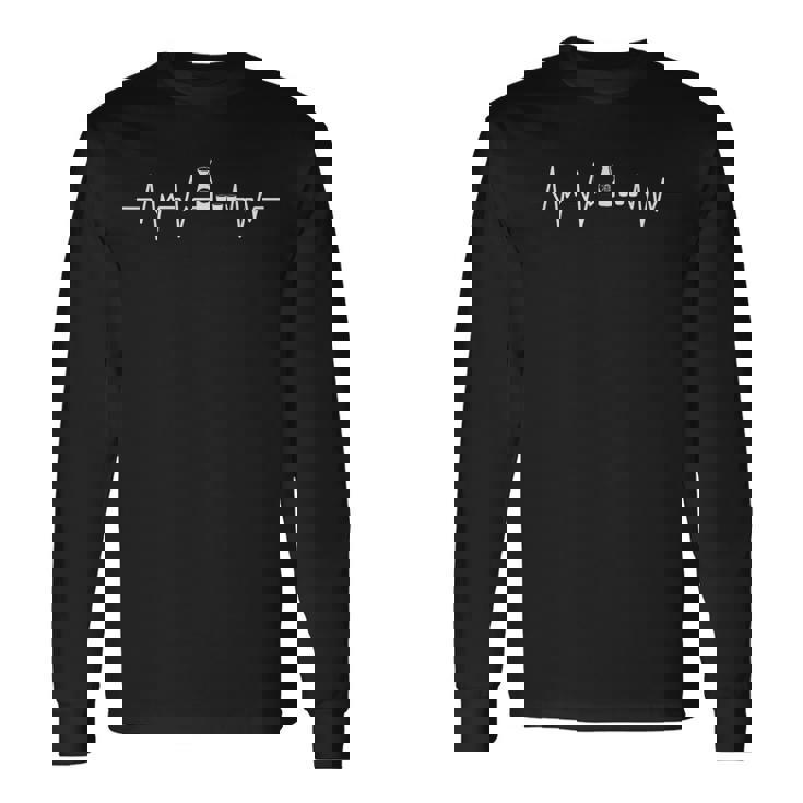 ハートビート 酒好 酒 ギャグ ネタ ウケ狙い 贈り物 ギフト 面白い 文字 おもしろ 長袖Tシャツ