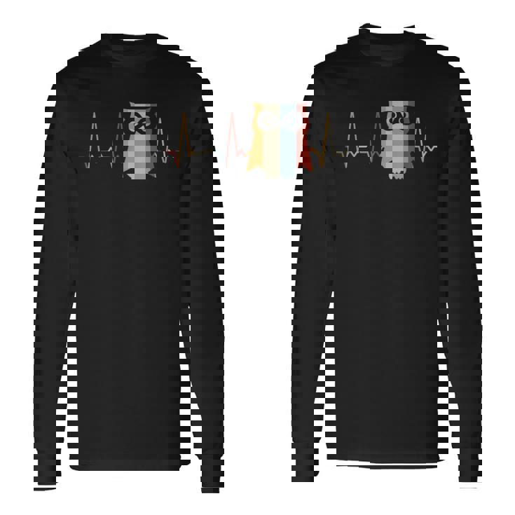 ハートビートフクロウ 長袖Tシャツ