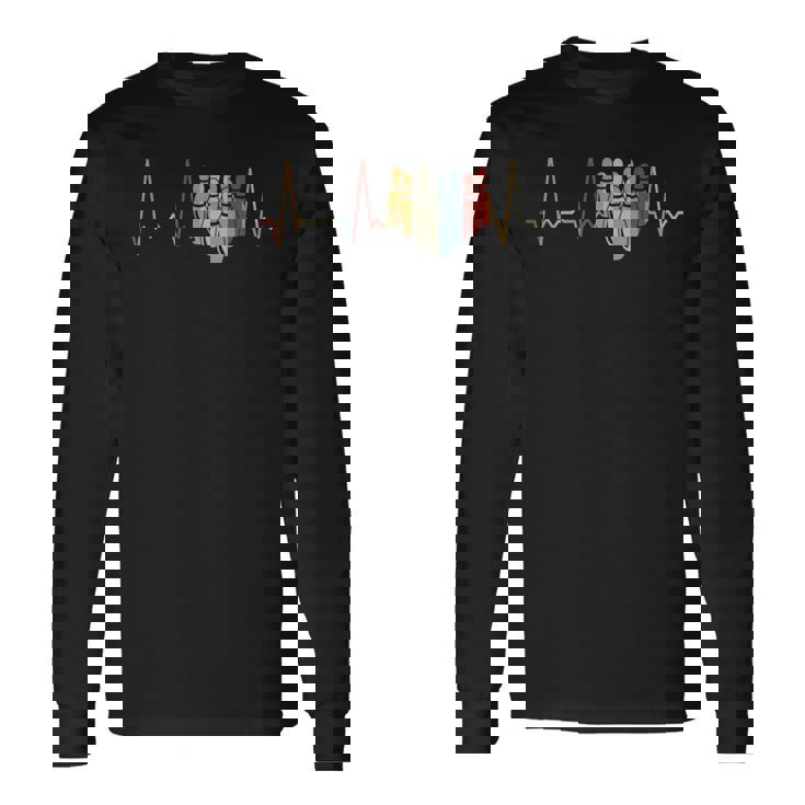 ハートビートボーリングピン 長袖Tシャツ