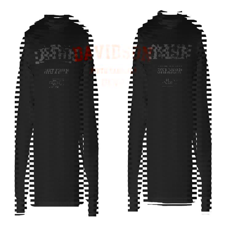 ハーレーダビッドソン ノースカロライナ アンティーク調 テキスト スポーツスタイル 長袖Tシャツ