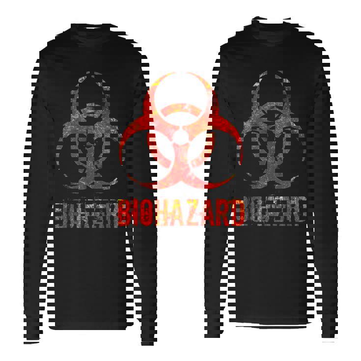 バイオハザード アンティーク調 生物学 科学教師 ロックスター ギフト 長袖Tシャツ