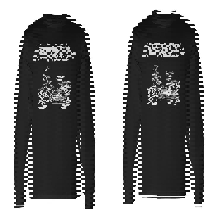 バイクおじさん バイク ネイキッドバイク クラシックバイク ネオレトロ ツーリング好き アウトドア好き バイク好き 趣味 長袖Tシャツ
