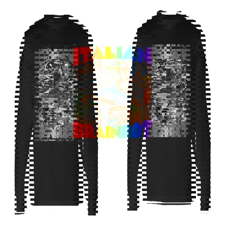 バイラルイタリアンブレインロットミーム-イタリアンブレインロット。 長袖Tシャツ