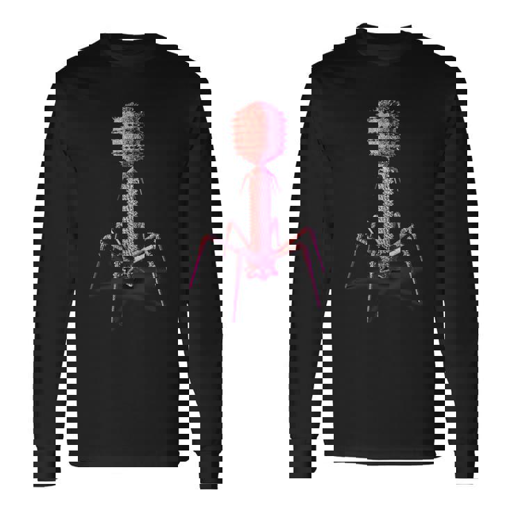 バクテリオファージ・ファージウイルス 長袖Tシャツ