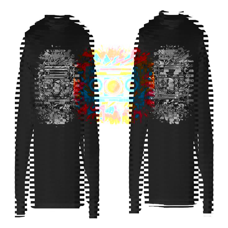 バスケットボール選手 アーバン グラフィック ノベルティ ビンテージアート 長袖Tシャツ