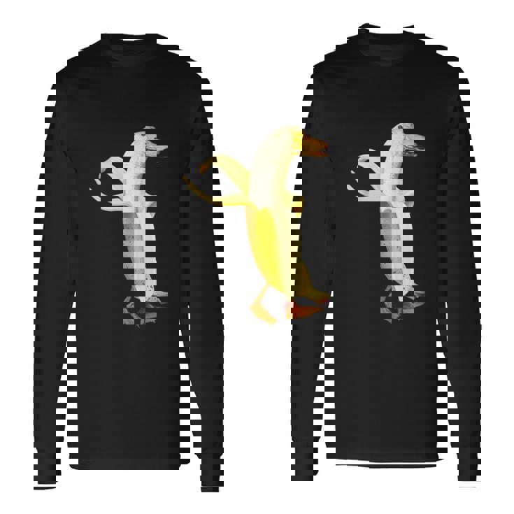 バナナアヒル。おかしいから人形の動物 長袖Tシャツ