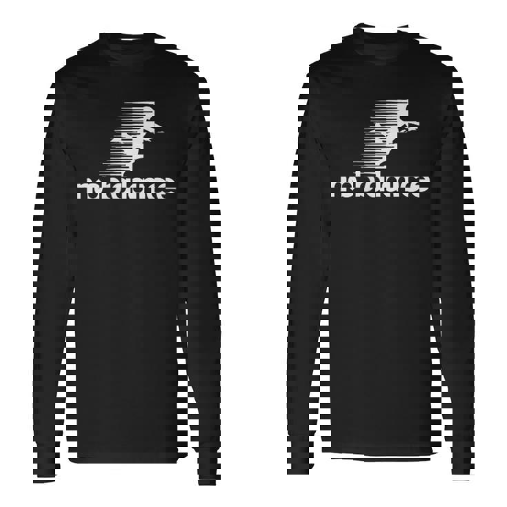 バランスが取れない スポーツとユーモアのための面白いパロディデザイン 長袖Tシャツ