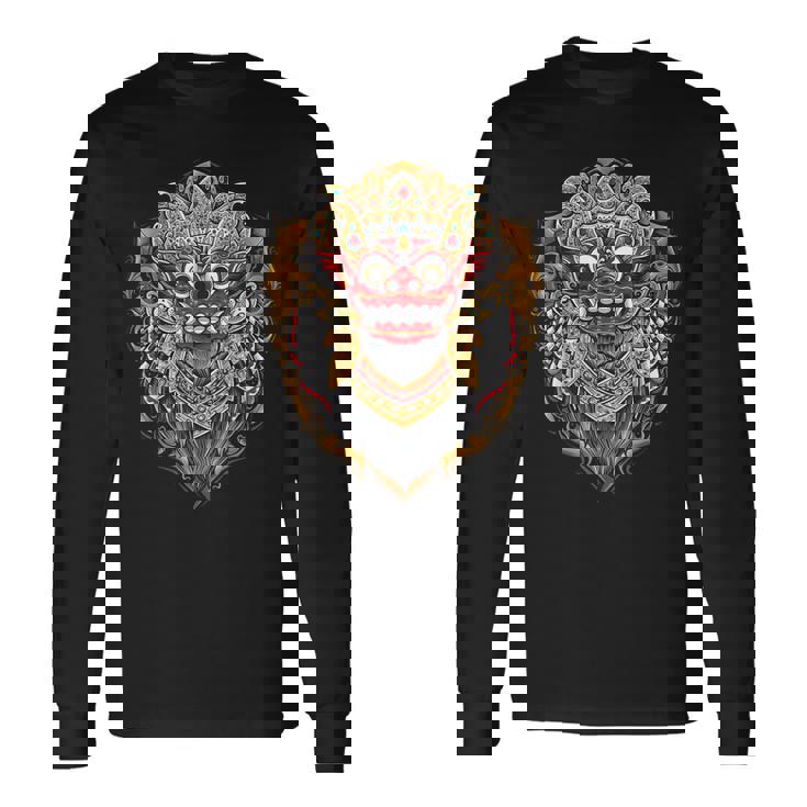 バリ島 バロンマスク バリの神話 邪悪な魔女 神殿 悪魔の女王 ガルダ 神 インドネシア 古い習慣 お土産 ウブド 伝統 長袖Tシャツ