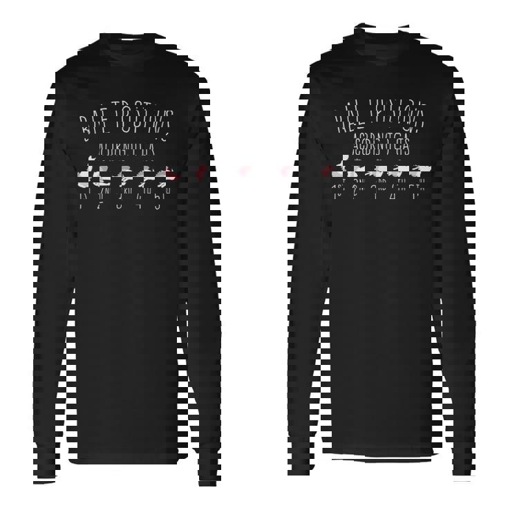 バレエダンサーギフト バレリーナ 猫による5つのポジション 長袖Tシャツ