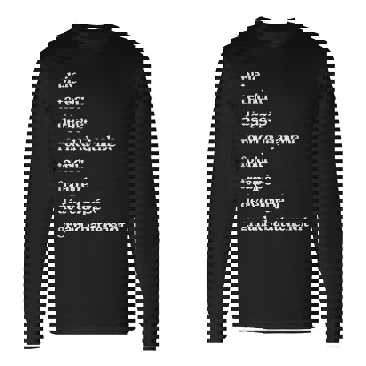 バレエダンサー用語 ダンス用語 長袖Tシャツ