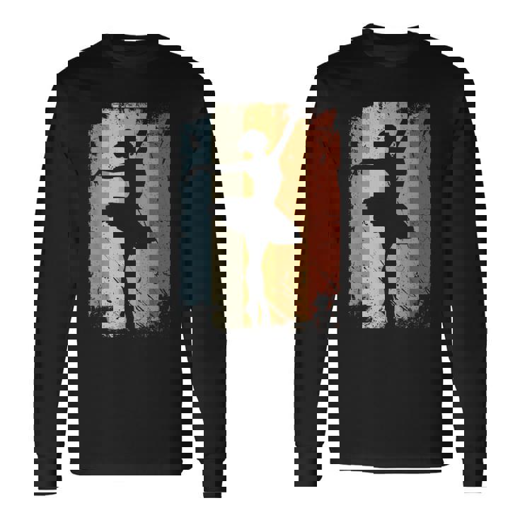 バレエダンスダンスバレリーナシューズ En Pointe ヴィンテージレトロ 長袖Tシャツ