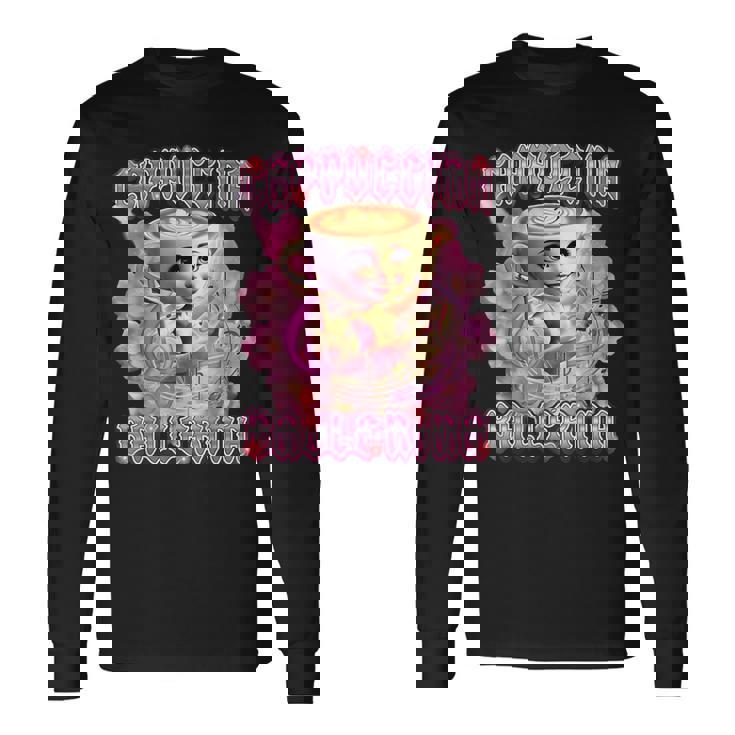 バレリーナ カプチーナ Ai ジェネラーレ イタリアンキャラクター ブレイン 長袖Tシャツ