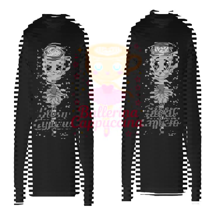 バレリーナカプチーナ イタリアンブレインロットミーム ブレインロットミーム 長袖Tシャツ