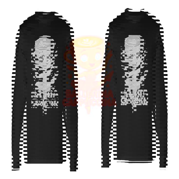 バレリーナカプチーナ イタリアンブレインロットミーム 長袖Tシャツ