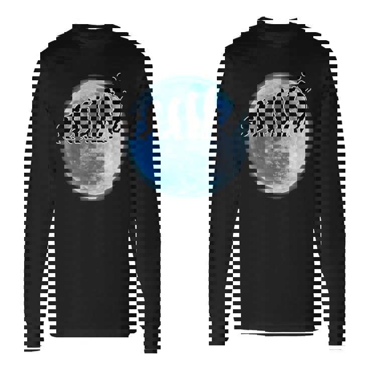 バレーボール 面白tシャツ 人類の進化 おもしろ バレー 服 オリジナル 部活動 おもしろグッズ ネタ メンズ 長袖Tシャツ