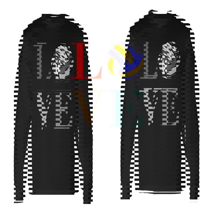 バレーボール 面白い バレー部 おもしろ 文字入り 服 おもしろグッズ 文字 ネタ メンズ Love 部活 長袖Tシャツ