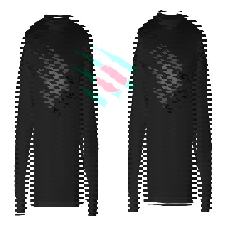 バングラデシュ国旗 バングラデシュ ルーツ 爪 バングラデシュ プライド 長袖Tシャツ ギフトのアイデア