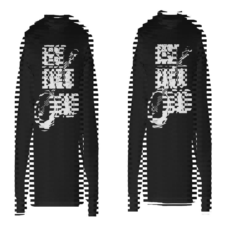 バンジョーパパ バンジョーインストラクター カントリーミュージック 父の日 長袖Tシャツ