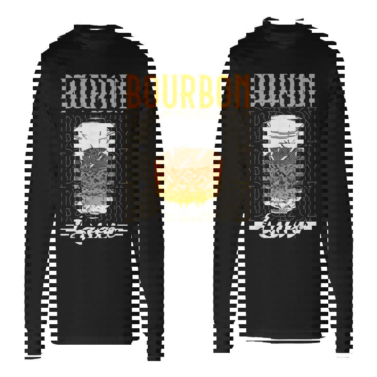 バーボンラバー 恋人 酒飲み 飲酒 ドリンク バーボン 長袖Tシャツ