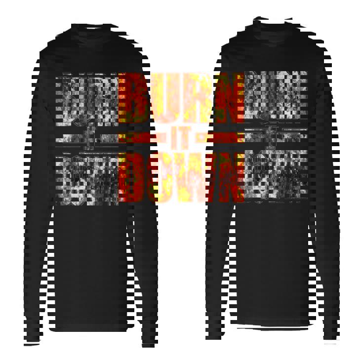 バーン・イット・ダウン・ファイヤー・フレイムズ 長袖Tシャツ