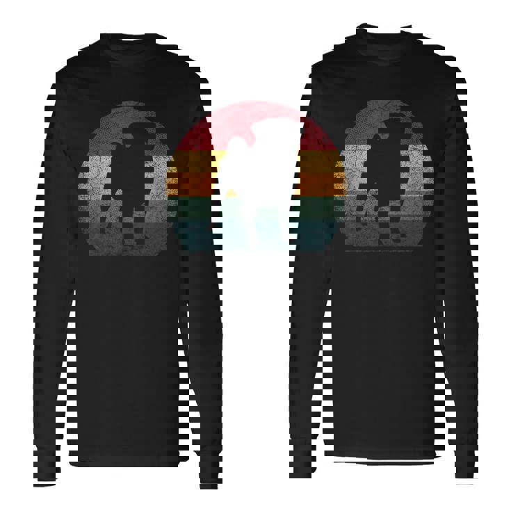 パグ犬 ヴィンテージ アンティーク調 レトロスタイル メンズ レディース ギフト 長袖Tシャツ