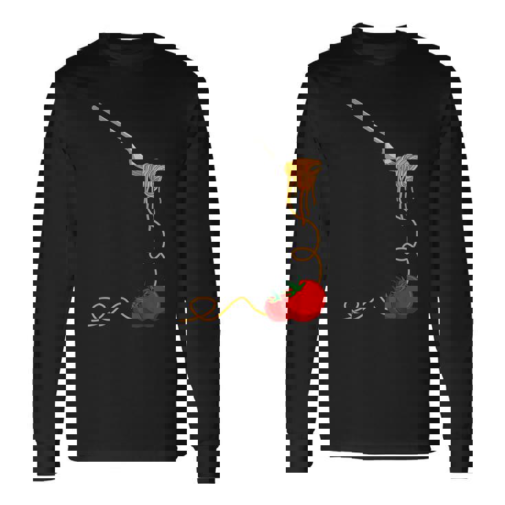 パスタスパゲッティトマトヌードル イタリアンフード 長袖Tシャツ