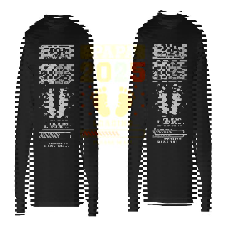 パパ 2025 ローディング 出産発表 これからパパになる人 長袖Tシャツ