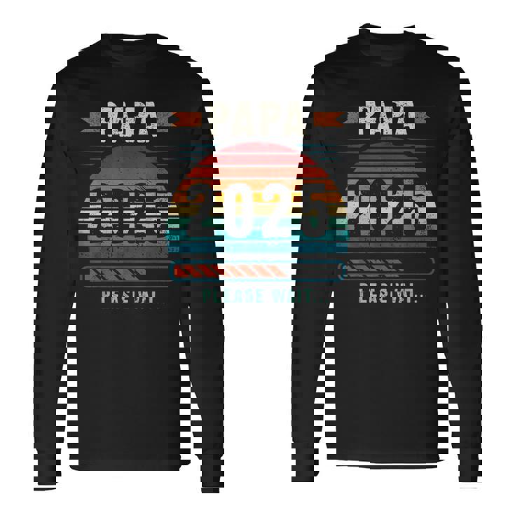 パパ 2025 出産報告 妊娠報告 父親になる人 長袖Tシャツ ギフトのアイデア