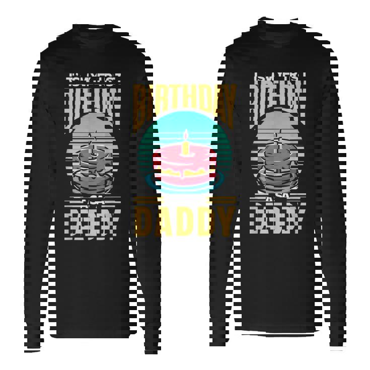 パパになって初めての誕生日 年 祝 チーム パーティー 長袖Tシャツ