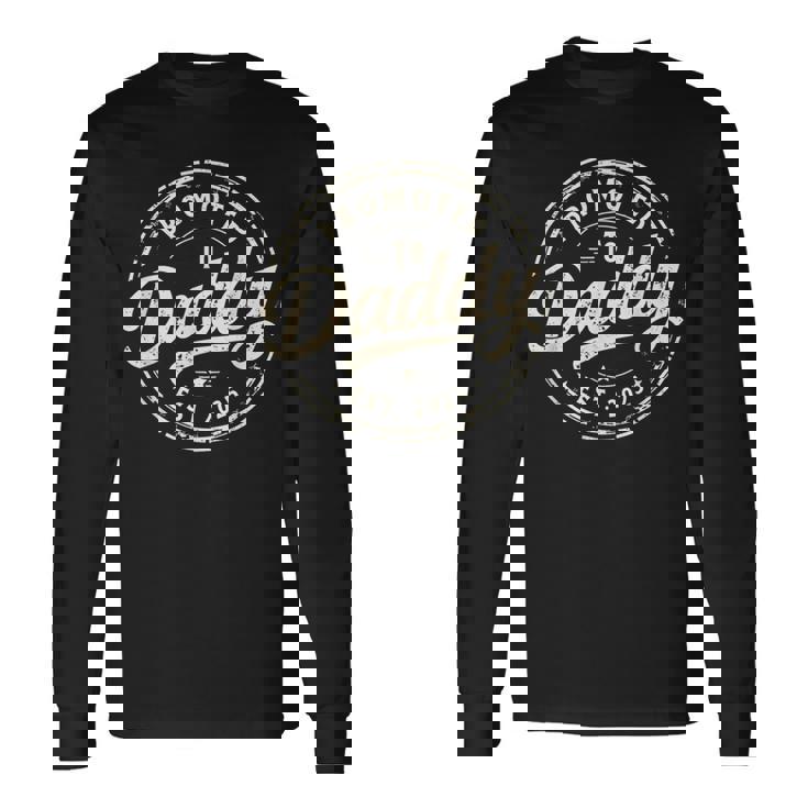 パパに昇格 2025 新パパベイビー初めてのお父さん 長袖Tシャツ