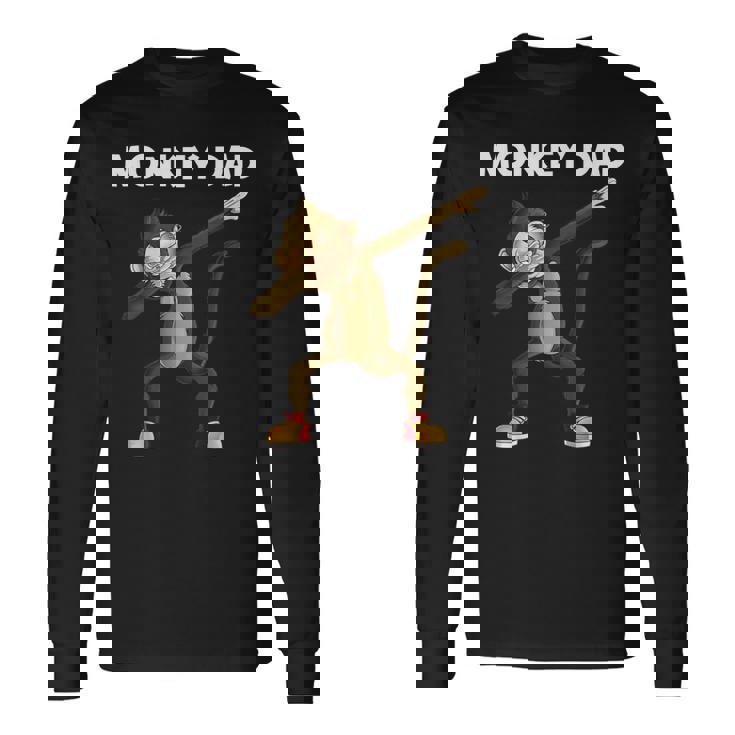 パパ・ゴリラ猿 チンパンジー 動物 かわいい猿 ギフト 長袖Tシャツ