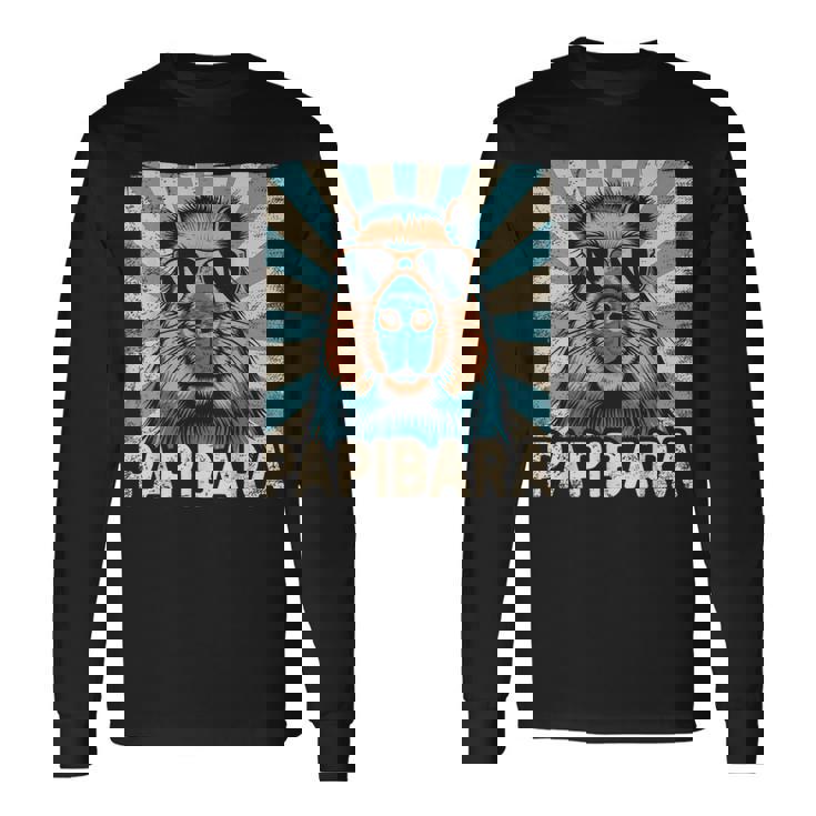 パピバラ おもしろカピバラ 最高のお父さん 父の日 カピバラ 長袖Tシャツ