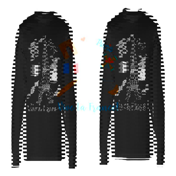 パリ お土産 エッフェル塔 フランス ヴィーヴ ラ・フランス 長袖Tシャツ