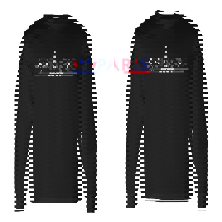 パリ エッフェル塔 お土産 イベント フランス 国旗 I Love Paris 長袖Tシャツ