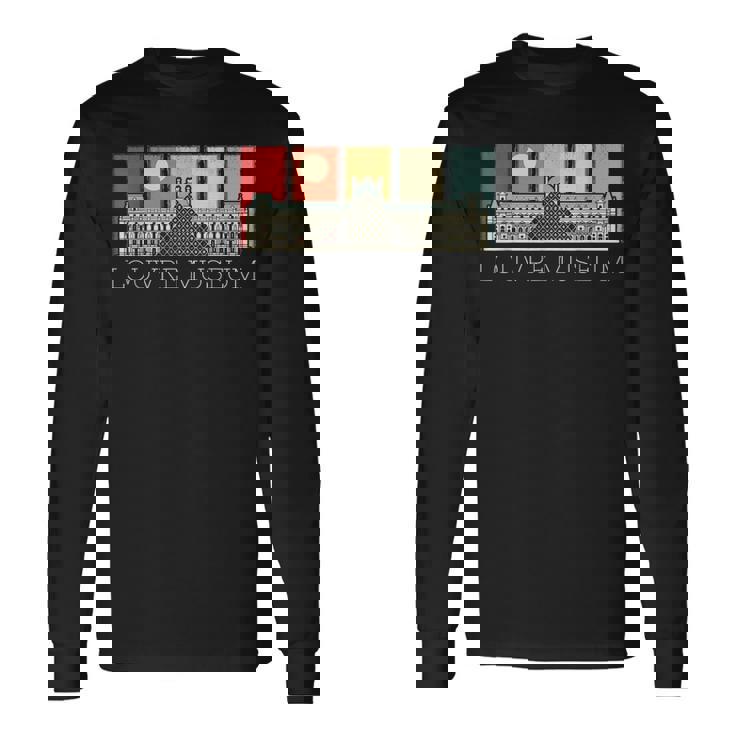 パリのルーブル美術館 フランス観光 長袖Tシャツ
