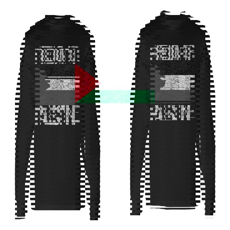 パレスチナの自由旗フリーパレスチナガザパレスチナ人 長袖Tシャツ ギフトのアイデア