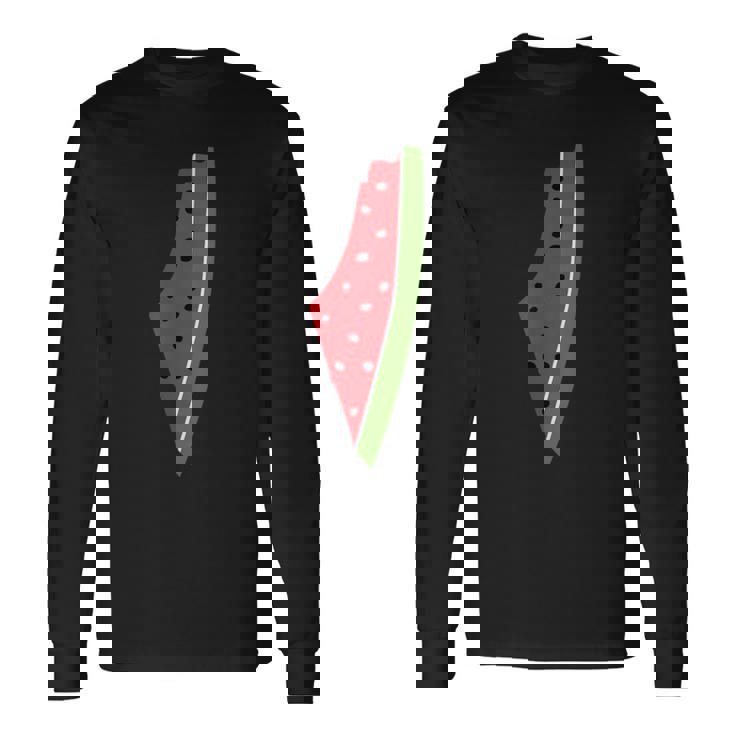 パレスチナ平和 パレスチナのスイカ 長袖Tシャツ ギフトのアイデア