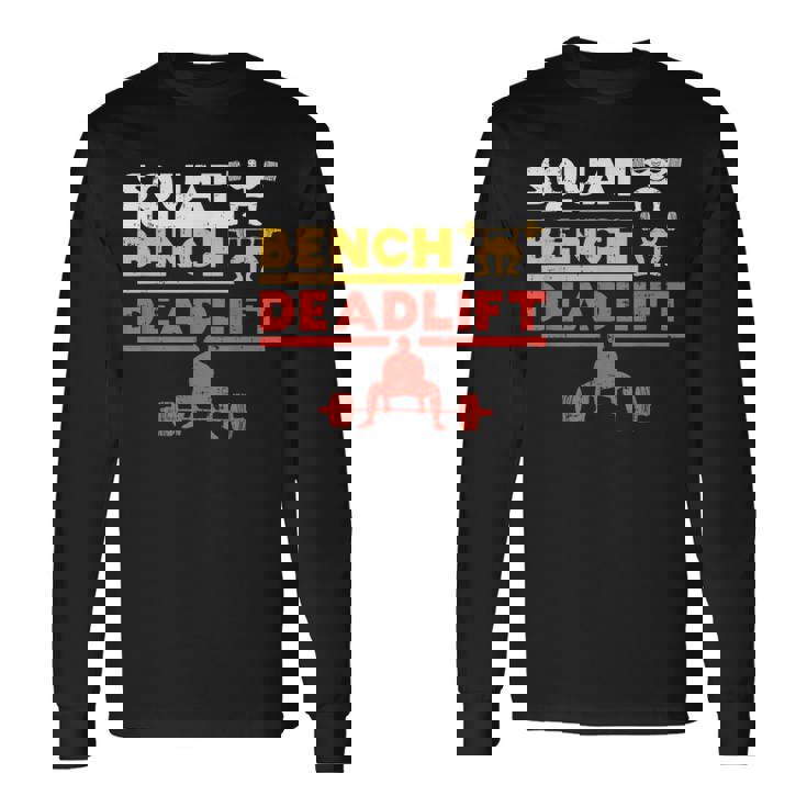 パワーリフティング、スクワット、ベンチ、デッドリフト、ウェイトリフティングtシャツ 長袖Tシャツ