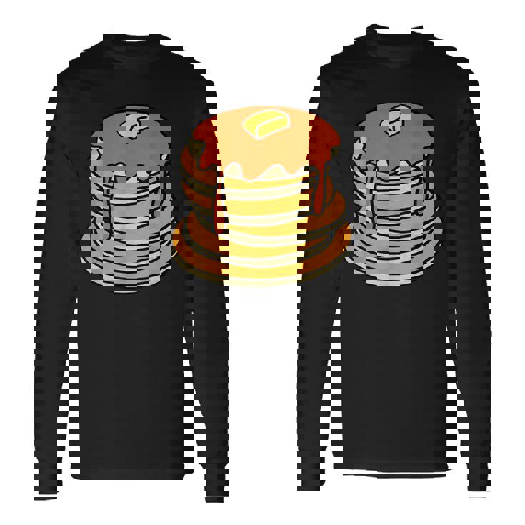 パンケーキとシロップ 長袖Tシャツ